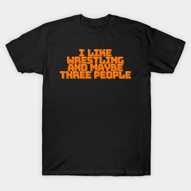 I Like Wrestling and Maybe Three People T-Shirt by ardp13